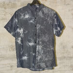 Public Opinion - Mens Denim Short Sleeve Button Front Shirt - Size L